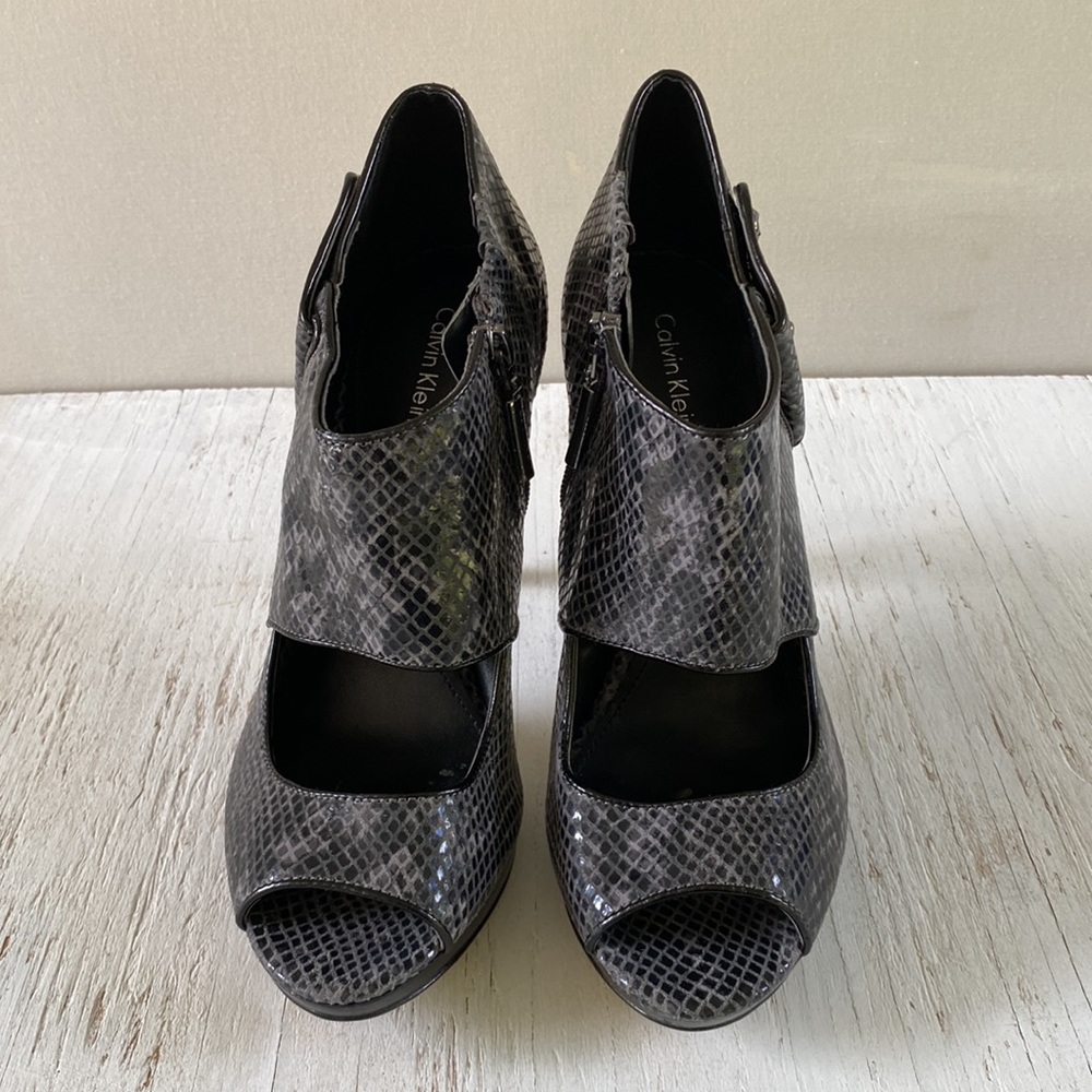 Calvin Klein Leonora Classic Python Print Heels - image 2